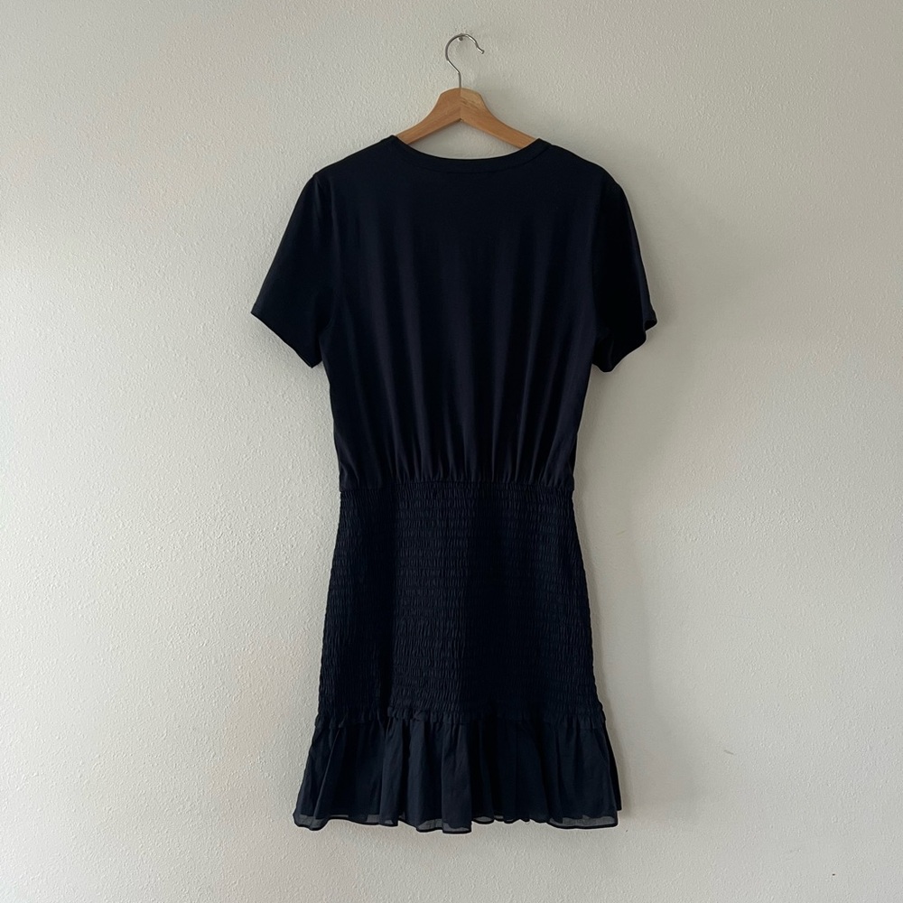 VERONICA BEARD | Aberdeen Tee Shirt Dress in Navy | M - Picture 3 of 4